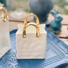 1 pezzo Borsa creativa a forma di vaso di lusso, accessorio per la decorazione della casa in resina minimalista moderna, vaso di fiori, decorazione per la stanza - Multicolore - Visualizzare 3