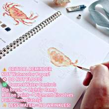 Watercolor Workbook, Lex Watercolor Workbook, Beginner-Friendly Birds Watercolor Workbooks, 12 Colors Watercolor Paint Set With Paint Brush,Mother's Day,Mom's Gift,Back To School,School Supplies