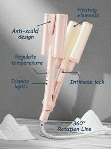 CRASTS 1pc 25 MM Pink Hair Egg Roll Stick, Modern Plastic Big Curling Hair Curler For Hairdressing