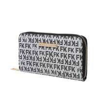 Carteira Alça de Mão Grande Fellipe Krein Aw23 Monograma FK587 - Preto - Preto - Visão 2
