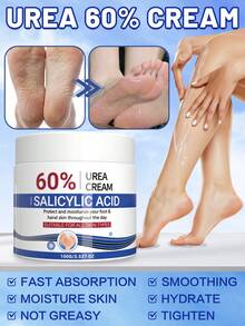 AURANY 100克 60% 尿素足霜 + 水杨酸，保湿尿素足霜，适用于厚重、干裂、粗糙的足部皮肤，改善干燥皮肤，补充水分，使皮肤更容光焕发、紧致，可作为圣诞节或情人节礼物送给男士/女士，男女通用，适合所有肤质。 - 彩色 - 查看 4