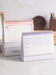 2PCS 2025-2026.12 Desk Calendar Daily Plan Memo English Calendar Desktop Small Objects School Supplies - Multicolor - View 3