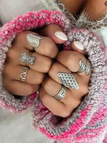 Damen Große Größen Lässig Farbverlauf Mittellanger Cardigan, gestrickter langer Windbreaker Pullover Mantel für Herbst/Winter - Pink - Übersicht 7