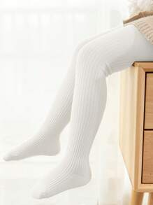 1 Pair Children's Tights, Girls Tights Kids Tights With Moderate Thickness, Suitable For Spring And Autumn, Simple Solid Color And Easy To Match. Baby Toddler Leggings Socks