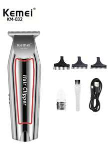 Kemei KEMEI KM-032 Ensemble de tondeuse à cheveux électrique professionnelle, rasoir électrique pour hommes à charge rapide USB, tondeuse sans fil, outils de coupe de cheveux polyvalents, équipement de soins personnels pour la maison