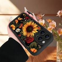 Funda de teléfono moderna y elegante, protege tu teléfono, funda suave simple con patrón de girasol, impresión UV, cubierta mate de 360 grados, protección completa para Apple,  11 12 13 14 15 16 Pro Max, para smartphone, mejor regalo de cumpleaños para niña o niño, fundas protectoras de diseñador para mujeres - 1 pieza - Ver 8