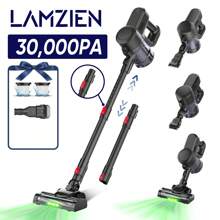 LAMZIEN Cordless Vacuum Cleaner For Home: 28KPA 40Min Freestanding Vacuum Cleaner, Foldable Extension Tube, Rechargeable Battery, Lightweight For Pet Hair, Hard Floors, Carpets.