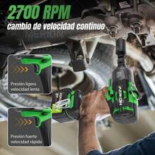 2100 N.m Llave De 3/4 Impacto Inalámbrica Electrica 2batería,Herramientas domésticas,Llave eléctrica,Llave eléctrica doméstica,Llave de tubo - Verde - Ver 8