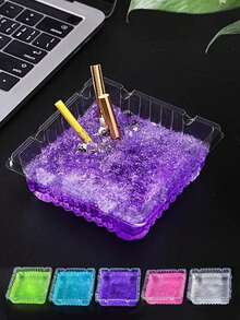 100pcs/50pcs/10pcs Disposable Ashtray, Water-Soluble Membrane To Prevent Odor, Suitable For Home, Office, Bedroom, Living Room, Bar And Internet Cafe, Quickly Removes Smoke And Absorbs Smoke And Ash