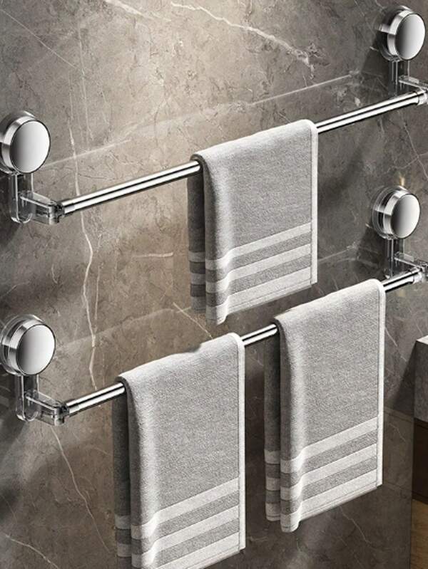 吸盘毛巾架，浴室毛巾杆支架，无需钻孔可伸缩毛巾架收纳架，浴室配件，房间装饰