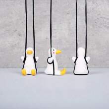 1 pieza Adorno colgante para auto con decoración de pato de dibujos animados
