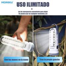 MOREKA linterna de luz de emergencia portátil, luz LED 3 en 1, luz para acampar al aire libre, puede ser portátil o iluminación interior