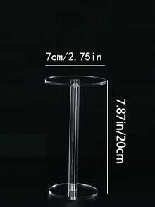 1PC Acrylic Round Display Stand Transparent Action Figure Display Stand Cosmetics Perfume Small Acrylic Display Stand Jewelry Watch Display Stand - Clear - View 15