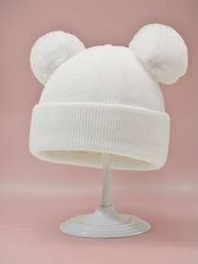 1 chiếc mũ len cho bé sơ sinh, mũ len trẻ em unisex, phụ kiện cho bé, mũ beanie cho trẻ sơ sinh, mũ co giãn, cho bé từ 0-3 tuổi. - Bóng đôi - Xem 16
