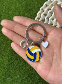 个性化排球钥匙扣礼品，送给段街运动员的礼物，感恩节和圣诞节礼物 - 黃色 - 查看 109