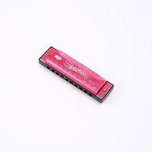 10孔C调半音阶口琴（带琴盒）初学者礼物，适合浪漫情侣游戏、猫咪礼物、女性游戏、男性游戏、互动游戏、派对游戏、生日礼物、节日礼物、完美礼物 - 彩色 - 查看 8