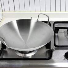 Stainless Steel Frying Pan 28Cm Round Bottom Wok For Frying Cooking &Amp; Grilling - Kitchen Cookware For Chinese Cuisine