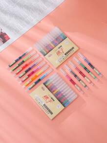 1pc/3pcs/6pcs Quick-Drying 0.5mm Liquid Gel Neutral Pens For Office And School Use [3 Colors Optional] Back To School