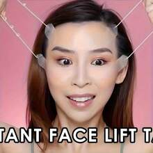 40pcs Face Invisible Lifting Tape Set, Face Training Band Hypoallergenic Transparent Lifting Patches With 4 Adjustable Elastic Bands To Improve Face Smoothness - Transparent 40 Pieces Plus 4 Straps - View 3