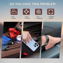 2pcs Car Seat Gap Filler Accessories For Between Seats Car With 2 Compartments Universal Fit Stop Things From Dropping,Fits Most Vehicles With A Seat Gap Between 1.2" And 2.2" - one-size - View 6