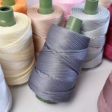 1件6mm超粗轻质冰麻线粗空心冰丝线手工编织钩花夏季清凉帽帽袋靠垫夏季专用线 - 彩色 - 查看 6