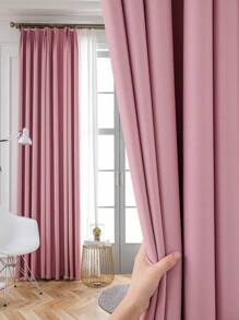 1 件纯色现代人造丝遮光窗帘，杆袋设计，适用于客厅和卧室 - 透明滤光窗帘，客厅窗帘，卧室窗帘