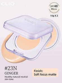 Clio K-Beauty KILL COVER MESH BLUR 氣墊粉底組，15g*2 [含補充裝]，SPF40+ PA++++，涼感清爽，柔焦霧面妝效，控油遮毛孔，打造無瑕肌膚，輕盈順滑，長效亮澤，敏感肌適用 - #23N GINGER - 查看 2