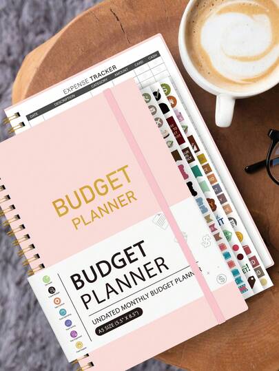 1 Stück Monatsbudget-Planer Notizbuch, 112 Seiten einfacher ADHS-Budgetplaner mit Spar- und Schuldenerfassung, Ausgabenübersicht und transparenten Taschen, einfaches Sparen, Büro- und Schulbedarf, Bürogeschenke für Frauen und Männer