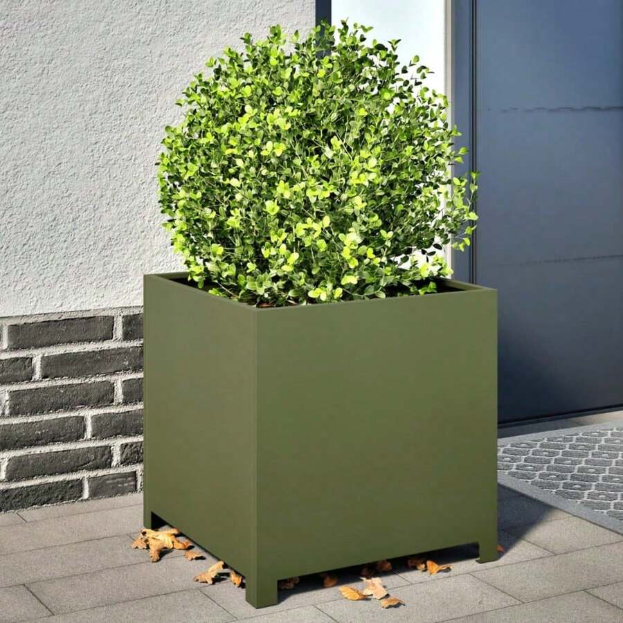 Vaso Per Fiori Rettangolare - Fioriera Resistente Ai Raggi UV - 19 X 56 X 19,5 Cm, Colore Bianco, Design Moderno - 3