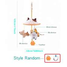 Baby Carriage Hanging Toys, Infant Stroller Rattle Drums, Animal Toys, Wind Chimes, Umbrella Ornaments (Some Parts Randomly Included, Some Colors Randomly Included)