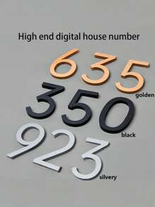 5厘米3D自粘电子邮件号码，现代门牌号，外部地址号码，门牌号，办公室，酒店房间，公寓，免费混合数字0-9