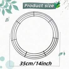 Pacote com 2 molduras de arame para guirlanda com 20 laços torcidos, anéis de metal para guirlanda para artesanato, porta da frente, Natal, Dia de Ação de Graças, Ano Novo, casamento, Dia dos Namorados, jardim, decoração para festa em casa