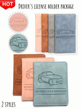 PU Leather Vehicle Document Wallet Holder With Clear Pocket - Organizes Car Insurance, Registration Card, And Auto Documents - Ideal Gift For Men, Car, Truck, Motorcycle, And Trailer Owners,Boho Vibes