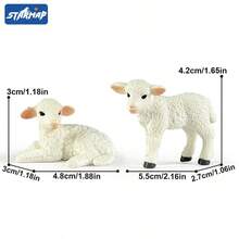 [Certified For Children] Forest Animals Figurines Woodland Animals Model Kit, Miniature Realistic Plastic Wild Forest Animals For Cake Toppers, Birthday Party Favors, Cupcake Toppers, And Kids Birthday Gifts - Multicolor - View 3