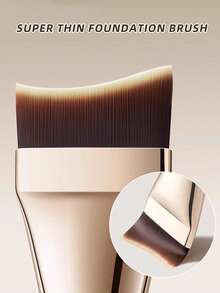 2pcs Professional Foundation Makeup Brushes - Ultra Thin Flat Top Makeup Brushes For BB Cream, Concealer And Foundation, Suitable For Daily Home Use Or Women Travel, Ultra Thin Foundation Makeup Brush And Black Makeup Sponge Set, Lightweight Face Contour Brush, Flat Face Mask Brush, Professional Makeup Tools, Dual-Use Makeup Sponge Blender And Foundation Brush, Christmas Gift For Friends, Family, Girlfriend, Classmates,Foundation Brush,Concealer Brush,Blush Brush,Contour Brush,Blush Brush,Bronzer Brush,Powder Brush,Foundation Brush,Blush Brush