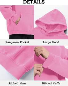 Hatant Oversized Hoodie Sweatshirts For Men Couples Heavyweight Hoodies Pullover Vintage Mens Acid Wash Sweaters Clothes 2025 - Hồng - Xem 4