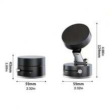 New 2026 Magnetic Vacuum Suction Cup Phone Holder, Suitable For Cars And Homes. This Vacuum Suction Cup Phone Holder Features A Foldable Design, Is Universally Compatible With IPhones And Android Devices, And Is Suitable For All Car Models. It's An Adjustable Car Phone Holder With 360-Degree Rotation, An Interior Accessory, And Has A Smooth Surface. A Perfect Mother's Day Gift - 黑色 - 查看 8