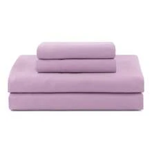 7-Piece Reversible Bed In A Bag Comforter Set With Sheets, Blue Floral, Queen - Purple Stripe - 查看 3