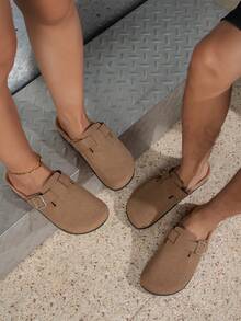 时尚可调节平底拖鞋，适合室内、户外、度假、休闲穿着，男女通用 - 棕色 - 查看 7