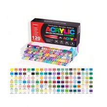 288 Colour Acrylic Marker Set, Soft Tip With Automatic Ink Control System, Strong Coverage For Doodling And Colouring, Suitable For Artists, DIY Crafts, Canvas, Wood, Glass, Rocks And Fabrics, Great For Back To School!