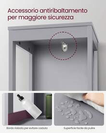 VASAGLE Storage Shelves & Racks - Xám - Xem 5