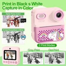 Kids Instant Print Camera, 2.4" HD Screen, 1080P Shooting, Comes With 32G SD Card And Printing Paper, 1080P HD, Fun Gift For 3-12 Years Old Boys And Girls, Toy Camera - ZSK-multicolor - View 10