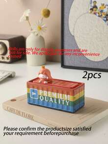 1pc Mini Metal Container Storage Box, Vintage Industrial Style Iron Tin Model Desktop Decor, Prop For Photoshoot, Desktop Office Supply Storage, Small Item Organizer, Great For Mother's Day, Father's Day, Thanksgiving, Christmas, New Year Gift - Multicolor - View 24