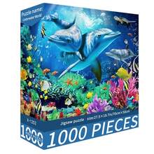 1 Box 1000 Piece Jigsaw Puzzle Toy, 70cm*50cm Size, Landscape & Cartoon Oil Painting Style, Adult Stress Relief, Decorative Art, Suitable For Halloween, Christmas, Holiday Gifts