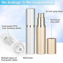 Bình xịt nước hoa du lịch 5ml có thể nạp lại, Chai nước hoa có thể nạp đầy ở đáy, Bình xịt nước hoa mini, Bình xịt cầm tay bỏ túi phù hợp cho nam nữ, Quà tặng du lịch trên ô tô, Bình xịt bỏ túi cho du lịch và hộp đựng mẫu - Nhiều màu - Xem 2