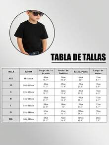 KID002|Halloween|KID002|Halloween|4-15 years old boys' T-shirts +  T-shirts + shipped from Mexico + high-quality breathable fabric + sports short-sleeve round neck casual boys' T-shirts + boys' summer round neck short-sleeve T-shirts  printed tops|Muy guapo|temporada de vuelta al cole|Día de la Independencia|Apto para el día a día. - Negro - Ver 7