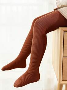 1 Pair Children's Tights, Girls Tights Kids Tights With Moderate Thickness, Suitable For Spring And Autumn, Simple Solid Color And Easy To Match. Baby Toddler Leggings Socks