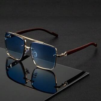 1 par de gafas de moda unisex clásicas de montura cuadrada grande, adecuadas para atuendos de vacaciones, viajes, estilo deportivo, playa, conducción, vacaciones, calle, pesca, actividades al aire libre, accesorios de estilo callejero, fiestas