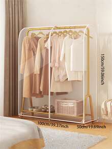 1 Pc Clear Coat Rack Cover, Dust Proof Zipper Enclosed Garment Bag Clothing Protector, Washable Hanging Garment Bag With Double Zipper/Single Zipper For Wardrobe Storage - Prevent Dust And Moisture From Coats, Suits, Dresses(Zipper Random One Small Zipper, Two Large Zippers) - Multicolor - View 19