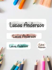 Etiquetas personalizadas con nombre para útiles escolares | Pegatinas impermeables | Etiquetas con nombre personalizadas | Etiquetas para guardería. Etiquetas con nombre para útiles escolares | Pegatinas impermeables personalizadas Etiquetas con nombre personalizadas | Etiquetas para guardería - Multicolor - Ver 10